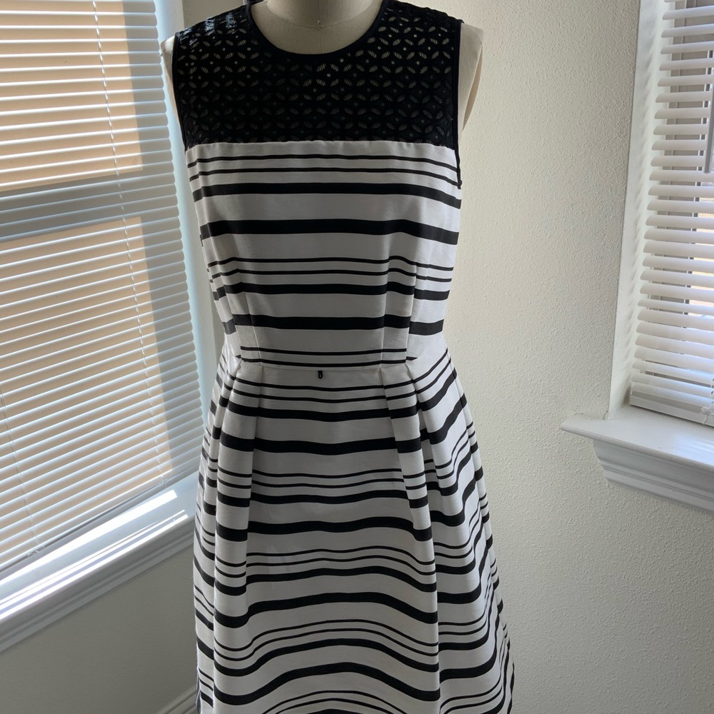 Black and White Striped Dress